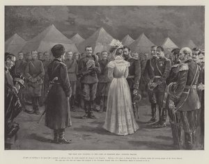The Czar and Czaritza in the Camp at Krasnoe Selo, Evening Prayer by Paul Frenzeny